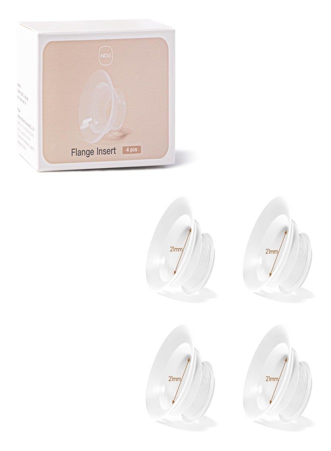 NCVI 21mm Flange Inserts for 24mm Flanges/Shield of NCVI Breast Pump 8111/8131/8132/8122-3/8782/8786/3110, Replacement Accessories for Breastfeeding, 4PCS - Image 1